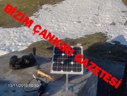 12 K�y�m�z�n i�me suyu deposuna G�ne� Enerjili otomatik klorlama cihaz� tak�ld�