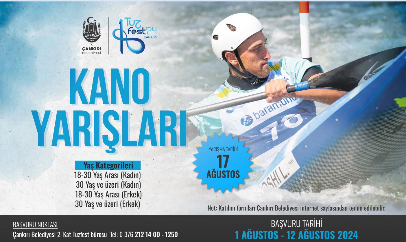Çankırı'da ilk: Tatlıçay Kano Yarışları 17 Ağustos’ta