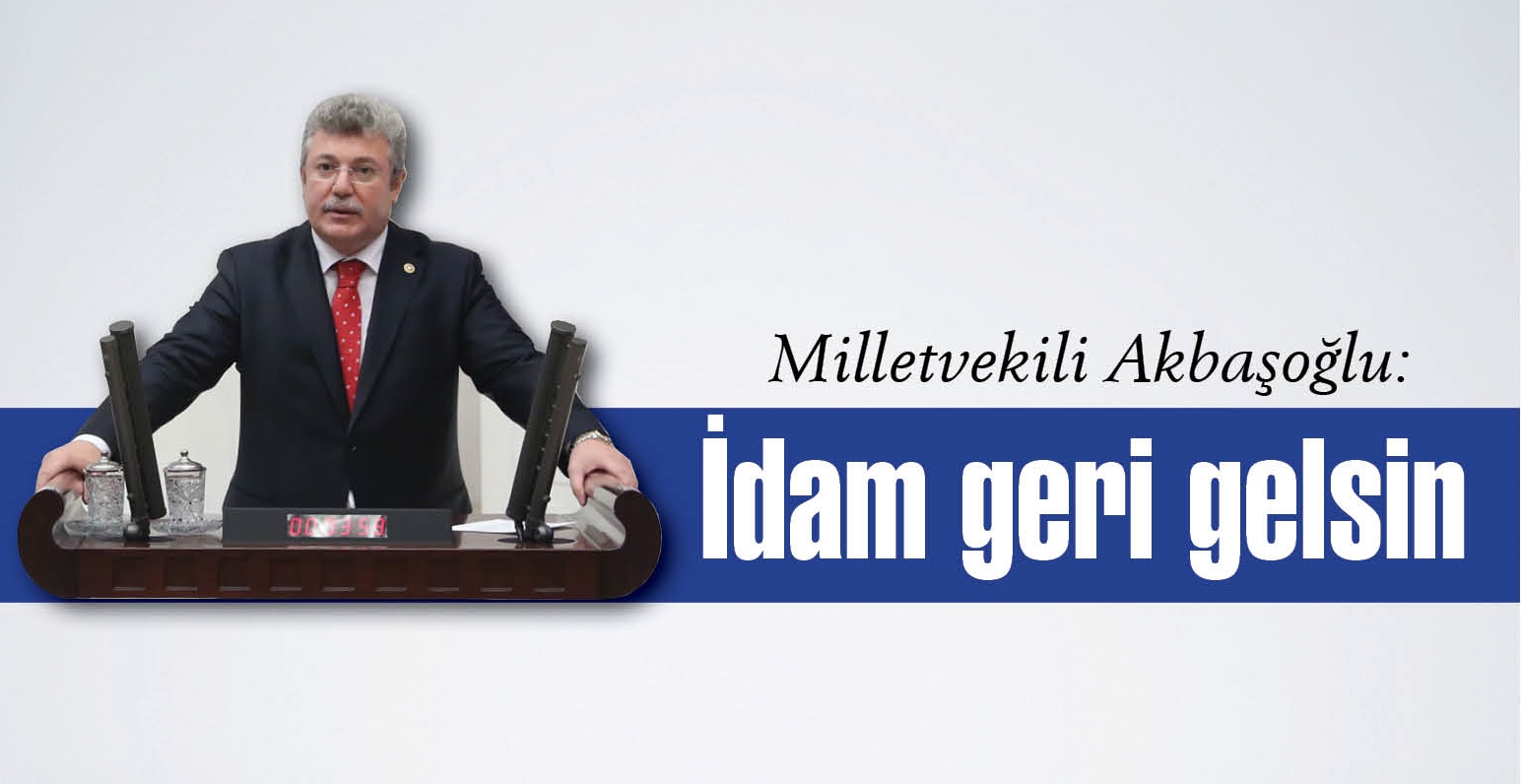 Akbaşoğlu: İdam geri gelsin 