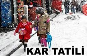 Yapraklıda okullar tatil edildi